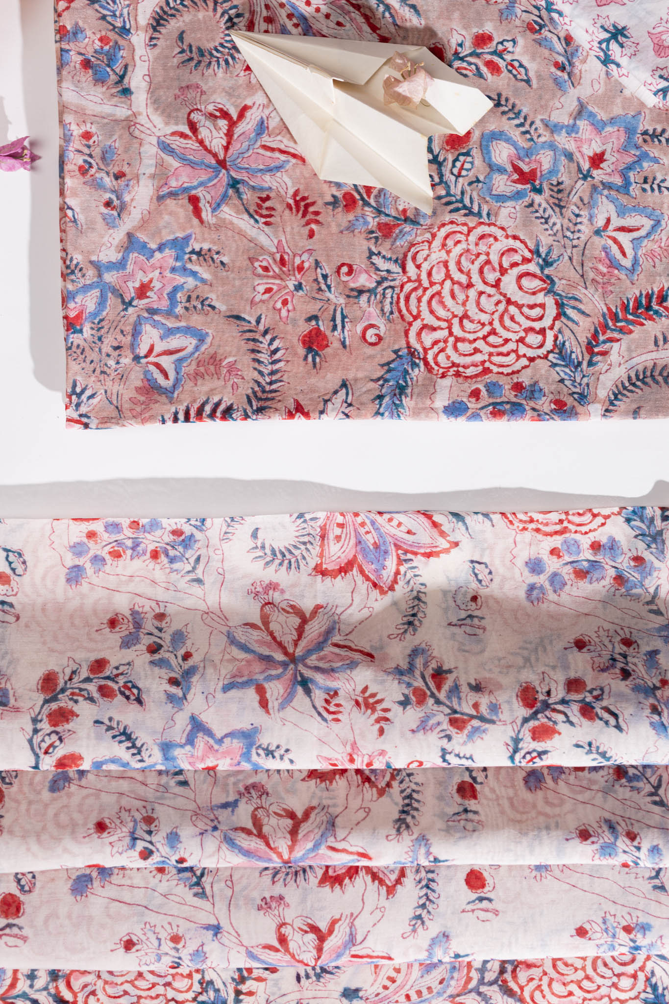 Maheshwari Silk 3 PC Suit Piece - Multicolor - Vastra Raag