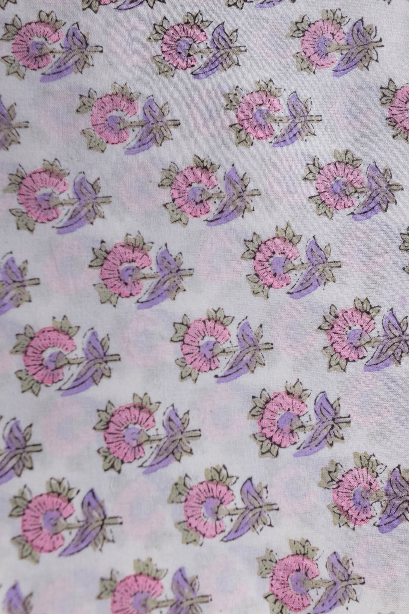 Pure Chanderi Silk Hand Block Printed 3 PC Suit - Green/Pink - Vastra Raag