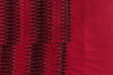 Pure Cotton Ikat Weaved 3 Piece Suit Piece - Red/Black - Vastra Raag