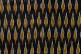 Pure Cotton Ikat Weaved 3 Piece Suit Piece - Black/Yellow - Vastra Raag
