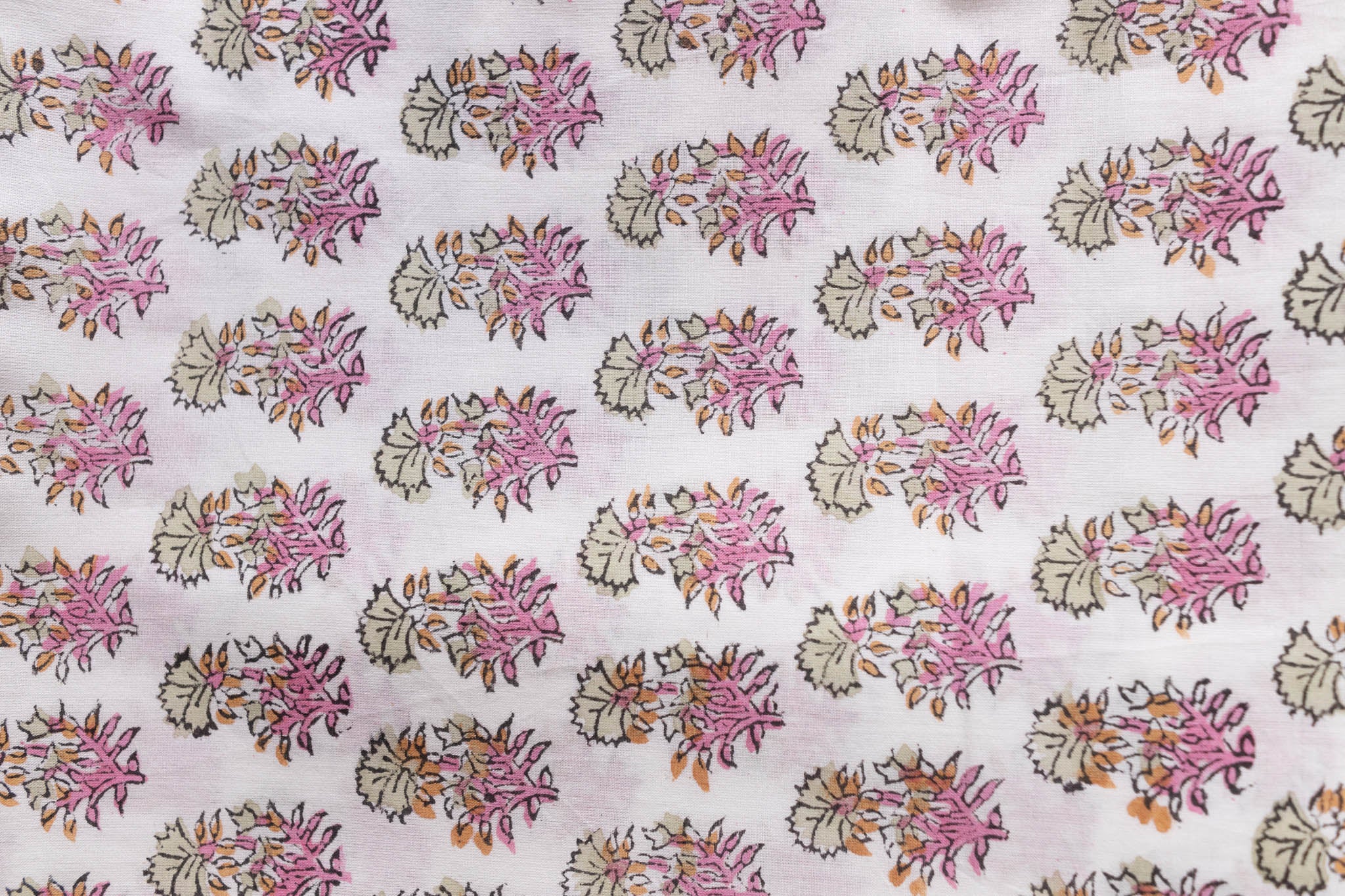 Pure Chanderi Silk Hand Block Printed 3 PC Suit - Opal Pink - Vastra Raag