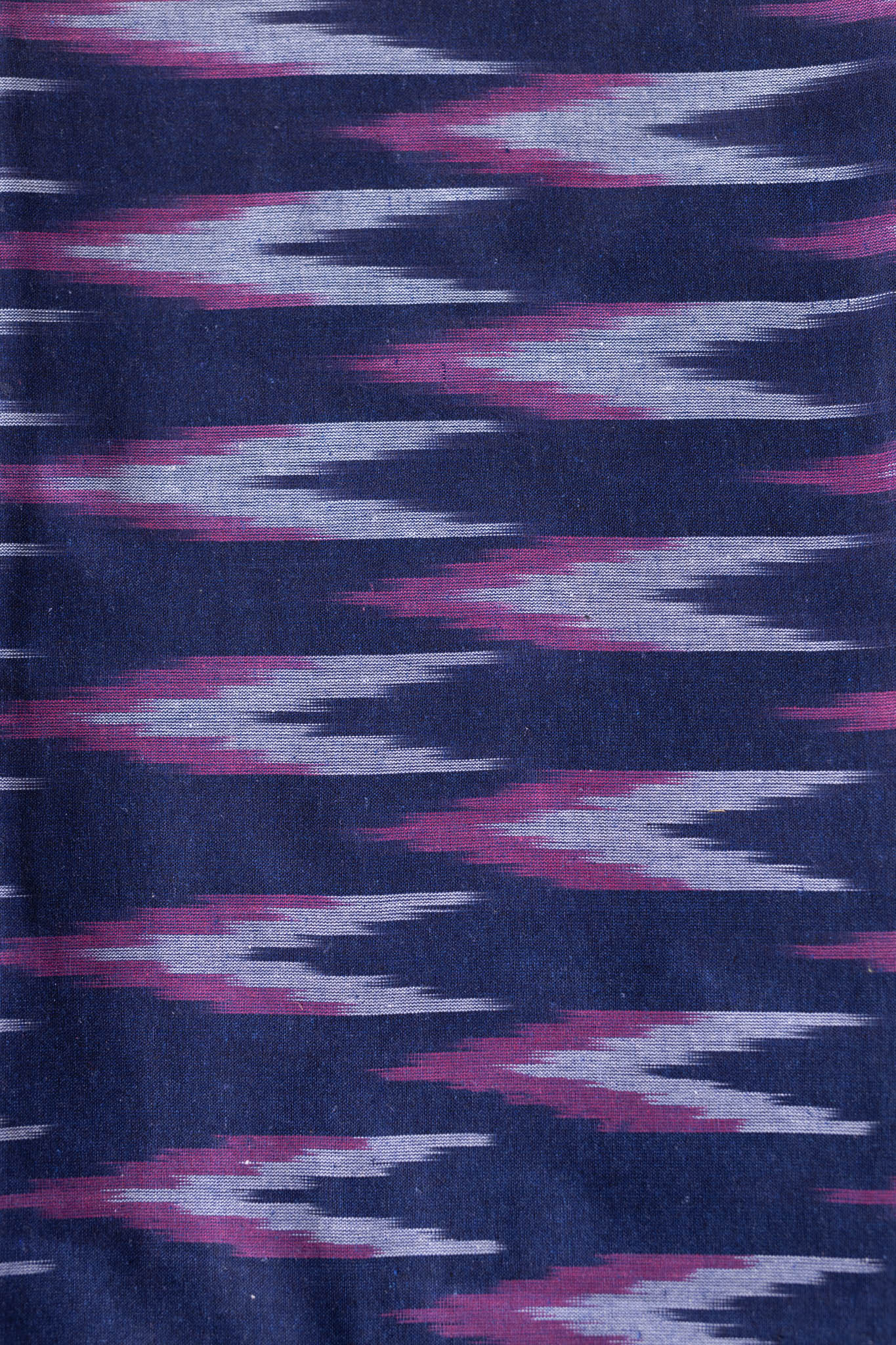 Pure Cotton Ikat Weaved Hand Block Printed 3 PC Suit with Kota Doria Dupatta - Indigo Blue - Vastra Raag