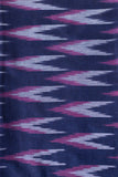 Pure Cotton Ikat Weaved Hand Block Printed 3 PC Suit with Kota Doria Dupatta - Indigo Blue - Vastra Raag