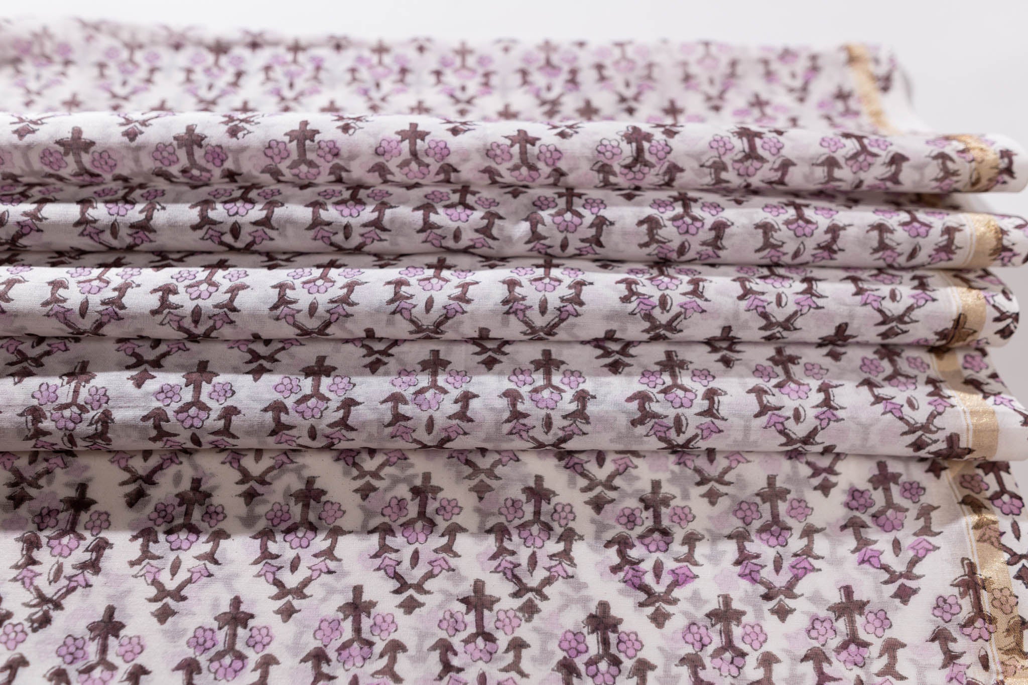 Pure Chanderi Silk Hand Block Printed 3 PC Suit - Pink/Yellow - Vastra Raag