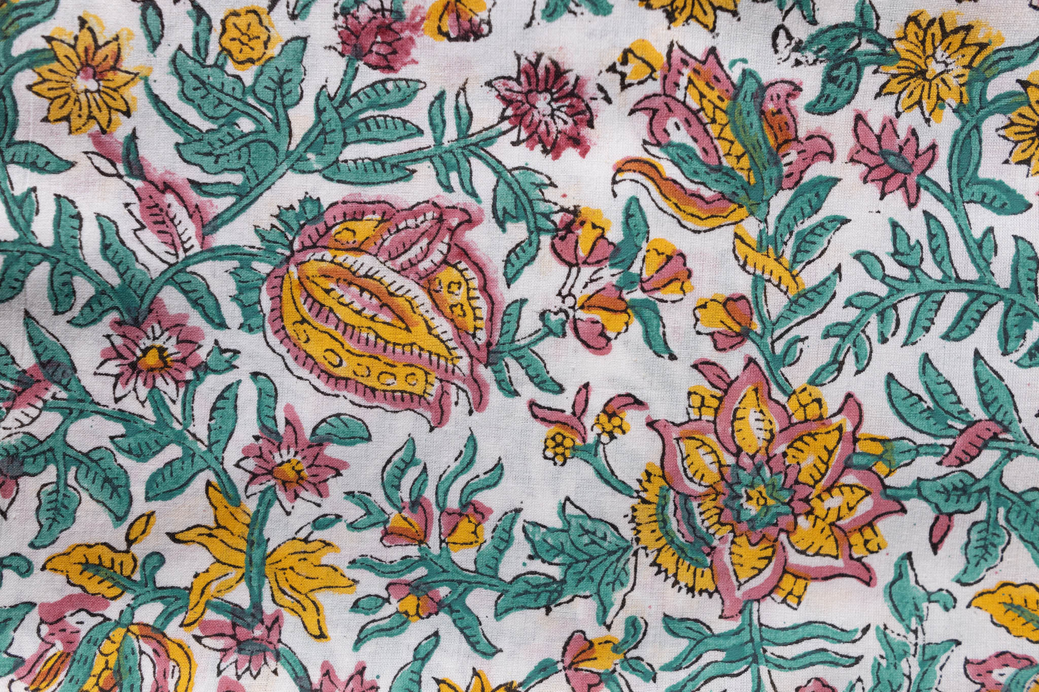 Pure Cotton Ikat Weaved Hand Block Printed 3 PC Suit with Kota Doria Dupatta - Black - Vastra Raag