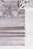 Pure Chanderi Silk Hand Block Printed 3 PC Suit - Grey - Vastra Raag