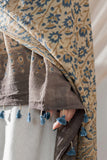 Ajrakh Hand Block Printed - Handloom Woolen Dupatta