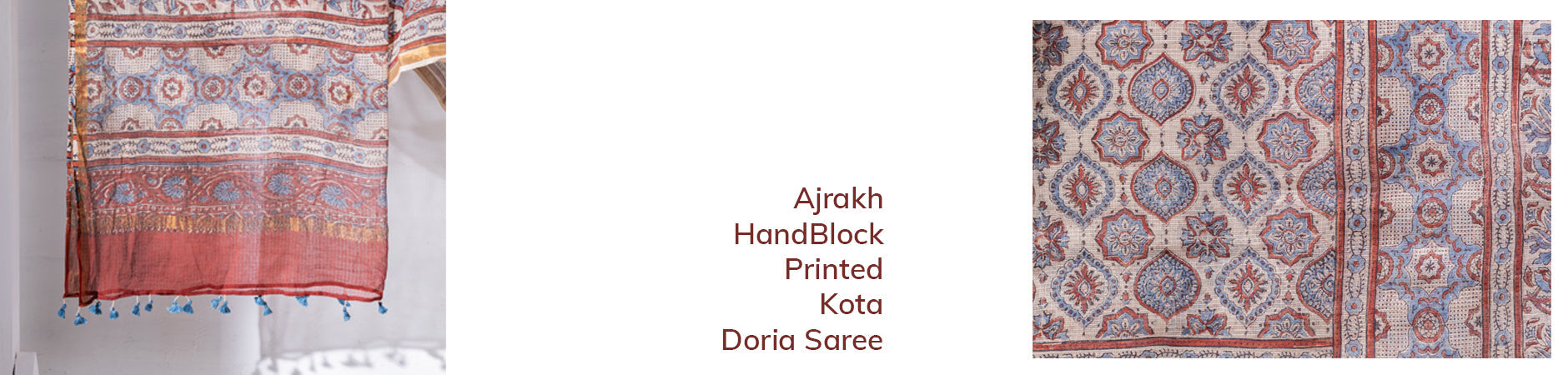 Kota Doria Ajrkah Saree