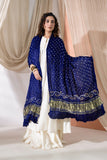 Royal Blue - Pure Modal Silk Bandhani Dani Dupatta with Zari Lagdi Patta
