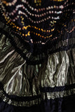 Black - Pure Modal Silk Bandhani Barbag Dupatta with Zari Lagdi Patta