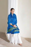 Blue - Pure Modal Silk Lehriya Bandhani Dupatta with Zari Lagdi Patta