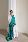 Rama Green - Pure Modal Silk Lehriya Bandhani Dupatta with Zari Lagdi Patta