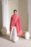 Pink - Pure Modal Silk Bandhani Barbag Dupatta with Zari Lagdi Patta