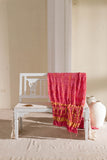 Pink - Pure Modal Silk Bandhani Checks Pallu Dupatta with Zari Lagdi Patta