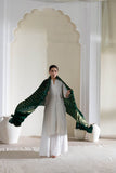 Bottle Green - Pure Modal Silk Bandhani Dani Dupatta with Zari Lagdi Patta
