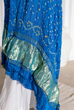 Blue - Pure Modal Silk Bandhani Dani Dupatta with Zari Lagdi Patta