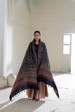 Black/Blue - Modal Silk Ajrakh Hand Block Dupatta