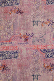 Khadi Cotton Printed Fabric - Floral - Magenta - Vastra Raag