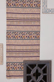 Khadi Cotton Printed Fabric - Geometrical - Multicolor - Vastra Raag