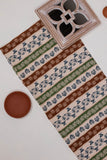 Khadi Cotton Printed Fabric - Geometrical - Multicolor - Vastra Raag