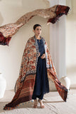 Cream/Maroon - Modal Silk Ajrakh Hand Block Dupatta