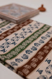 Khadi Cotton Printed Fabric - Geometrical - Multicolor - Vastra Raag