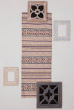 Khadi Cotton Printed Fabric - Geometrical - Multicolor - Vastra Raag