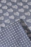 Pure Chanderi Silk Hand Block Printed 3 PC Suit - Grey