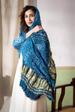 Blue - Modal Silk Bandhani Ombre Dyed Dupatta with Lagdi Patta