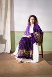 Violate - Modal Silk Bandhani Ombre Dyed Dupatta with Lagdi Patta