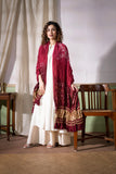 Maroon - Modal Silk Bandhani Ombre Dyed Dupatta with Lagdi Patta