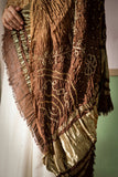 Brown - Modal Silk Bandhani Ombre Dyed Dupatta with Lagdi Patta