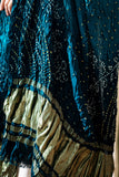 Rama Green - Modal Silk Bandhani Ombre Dyed Dupatta with Lagdi Patta