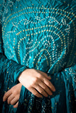 Rama Green - Modal Silk Bandhani Ombre Dyed Dupatta with Lagdi Patta