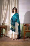Rama Green - Modal Silk Bandhani Ombre Dyed Dupatta with Lagdi Patta