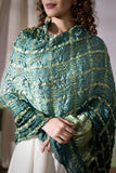 Green - Ombre Dyed Garchola Bandhani Modal Silk Dupatta with Zari Lagdi Patta