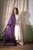 Violate - Ombre Dyed Garchola Bandhani Modal Silk Dupatta with Zari Lagdi Patta