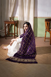Violate - Ombre Dyed Garchola Bandhani Modal Silk Dupatta with Zari Lagdi Patta