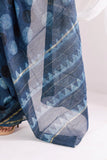 Indigo - Chanderi Silk Ajrakh Hand block Printed Saree | Natural Vanaspati Dyes