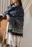 Indigo - Ajrakh Hand Block Printed Cotton Dupatta
