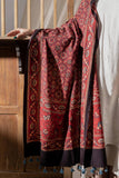 Red - Ajrakh Hand Block Printed Cotton Dupatta