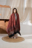 Red - Ajrakh Hand Block Printed Cotton Dupatta