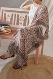 Cream - Ajrakh Hand Block Printed - Handloom Cotton Stole