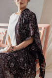 Black - Ajrakh Hand Block Printed - Handloom Cotton Stole