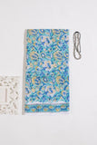 Rama Green/Blue Pure Cotton Mul Hand Block Saree