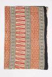 Ivory/Red Pure Cotton Mul Hand Block Saree