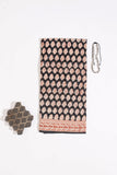 Black/Maroon Pure Cotton Mul Hand Block Saree