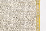 Lemon Yellow Pure Cotton Mul Hand Block Saree