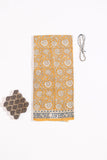 Pastel Orange Pure Cotton Mul Hand Block Saree