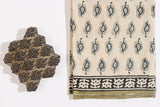 Ivory/Mehndi Pure Cotton Mul Hand Block Saree